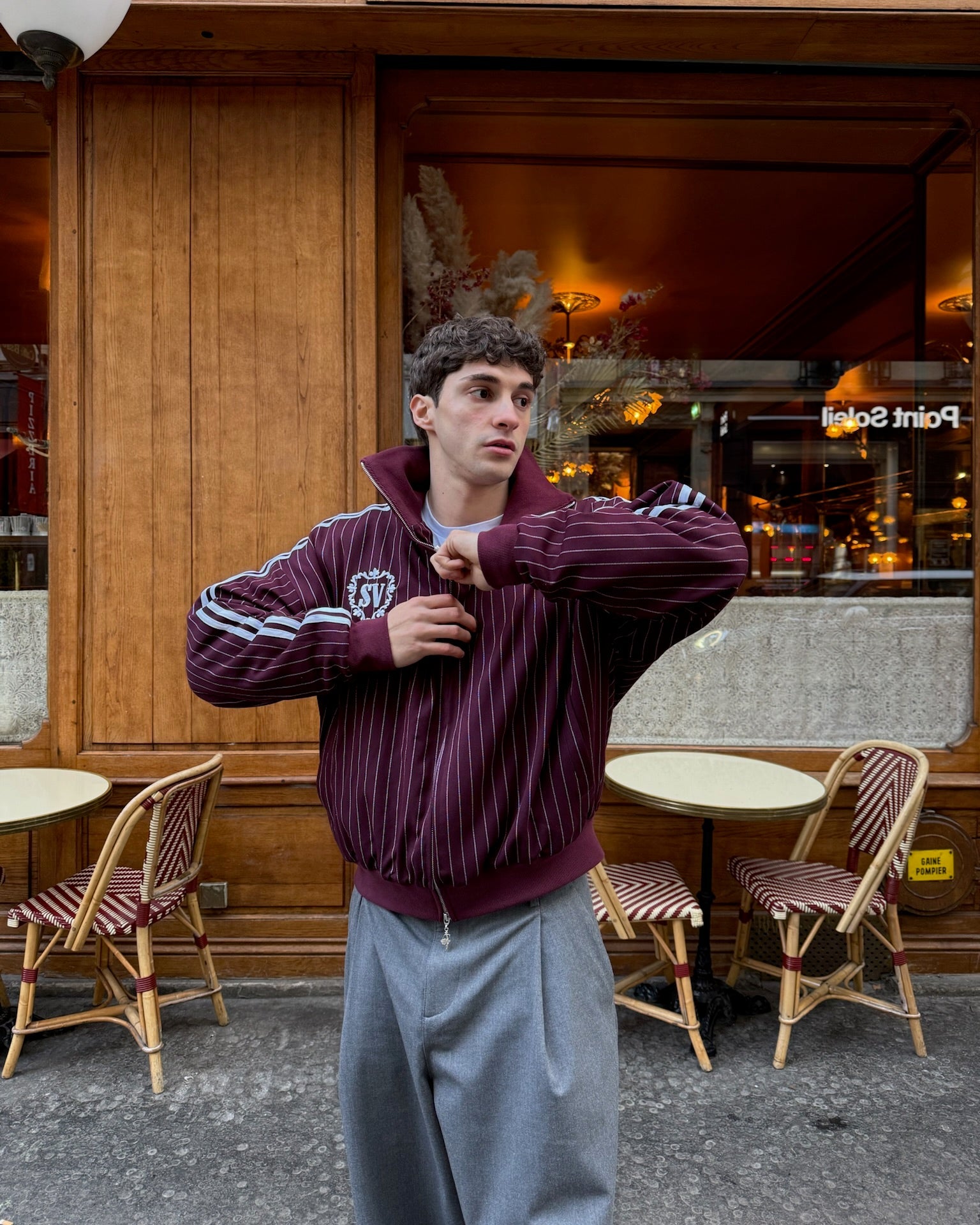 SV STRIPES JACKET- Zip hombre oversize - LOVEOBSESSED Valencia