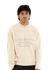 DISTRESSED CREAM CREWNECK